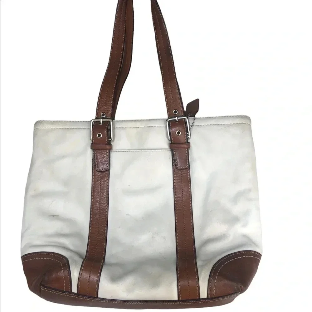 COACH HAMPTON LEATHER SATCHEL